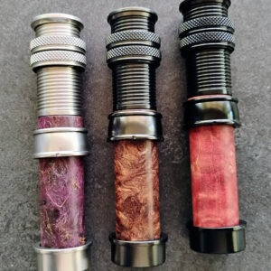 robert meiser classic reel seats with wood inserts and hidden hoods